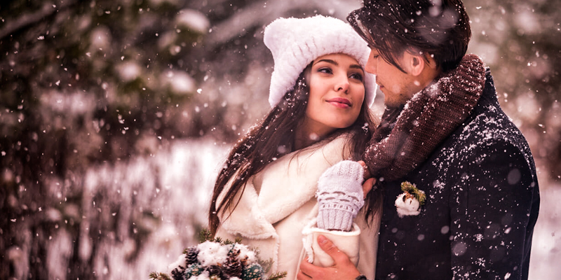 невеста, шапка, зима