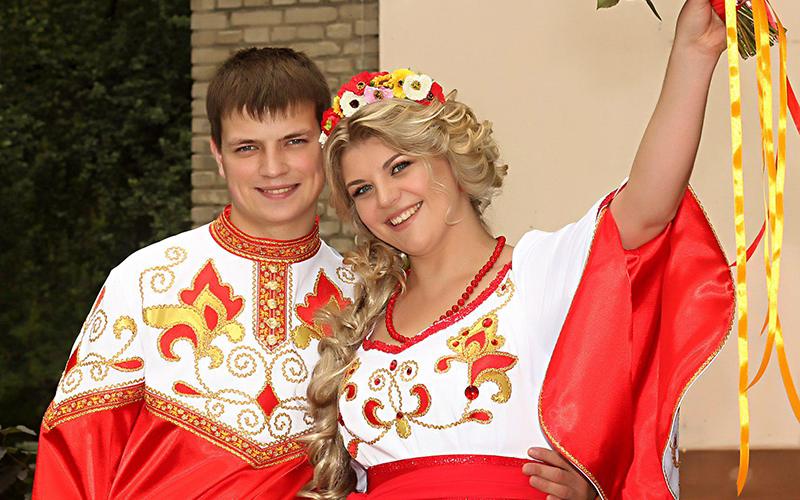 Русские народные свадебные наряды