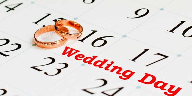 кольца, день свадьбы, календарь