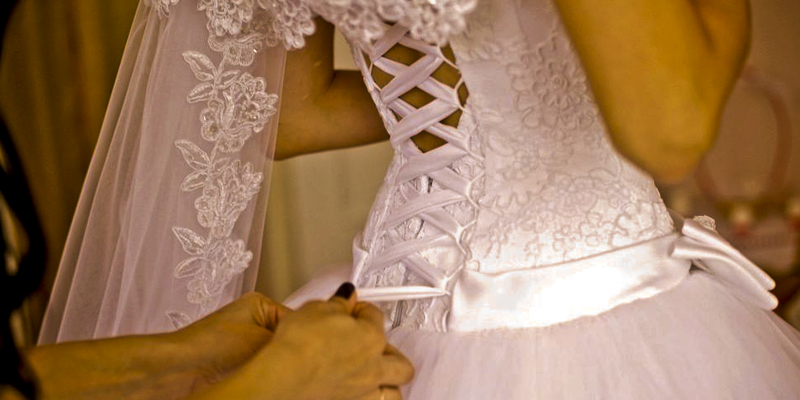 корсет, свадебное платье