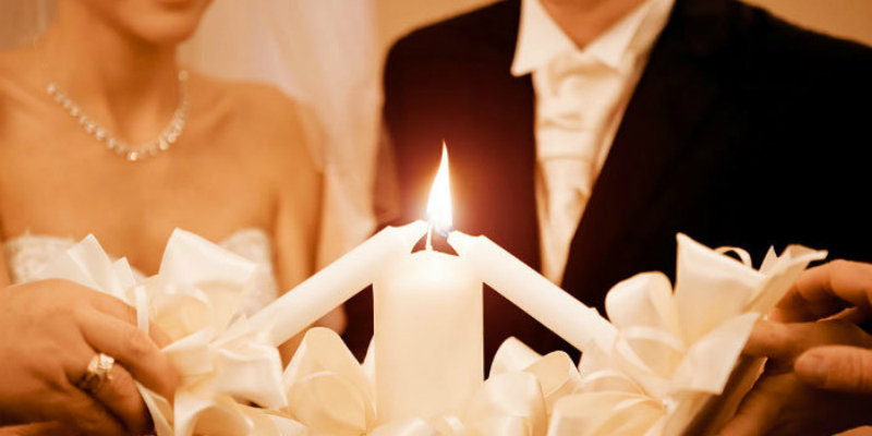 свадебный очаг, зажжение свечей