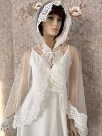 BV-04 Накидка-платок для церкви широкое кружево