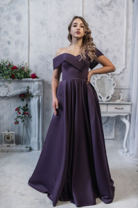 5517  Платье атласное, цветное