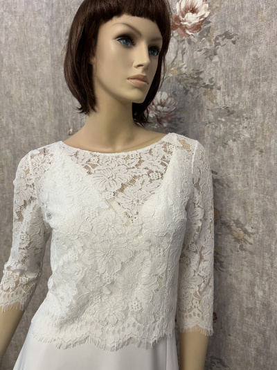 BK-04 Болеро стрейч-корд, пуговки, рукав 3.4