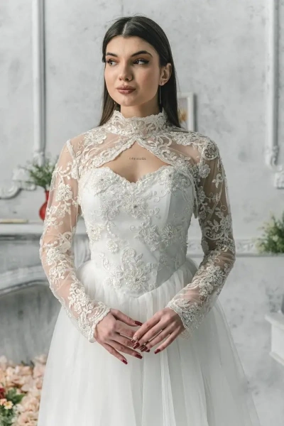 5463 Платье с кружевным болеро