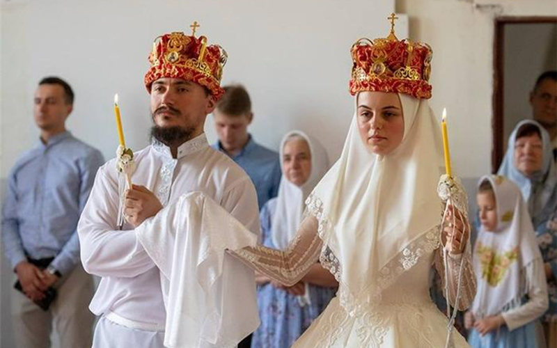 Венчание в старообрядских мотивах