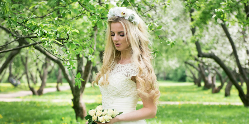 невеста, свадебное платье, натуральный макияж
