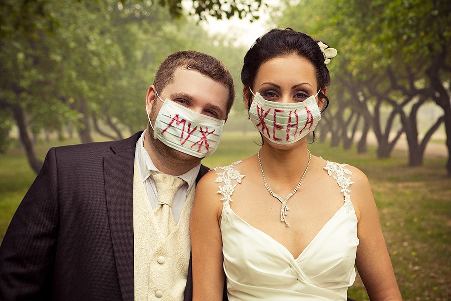 Защитная свадебная маска