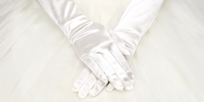 атласные перчатки на свадьбу