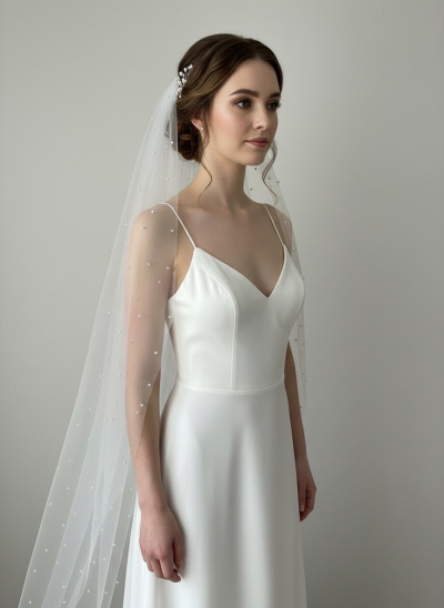 FD-10 Фата длинная 180 см, жемчуг россыпь